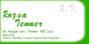 rozsa temmer business card